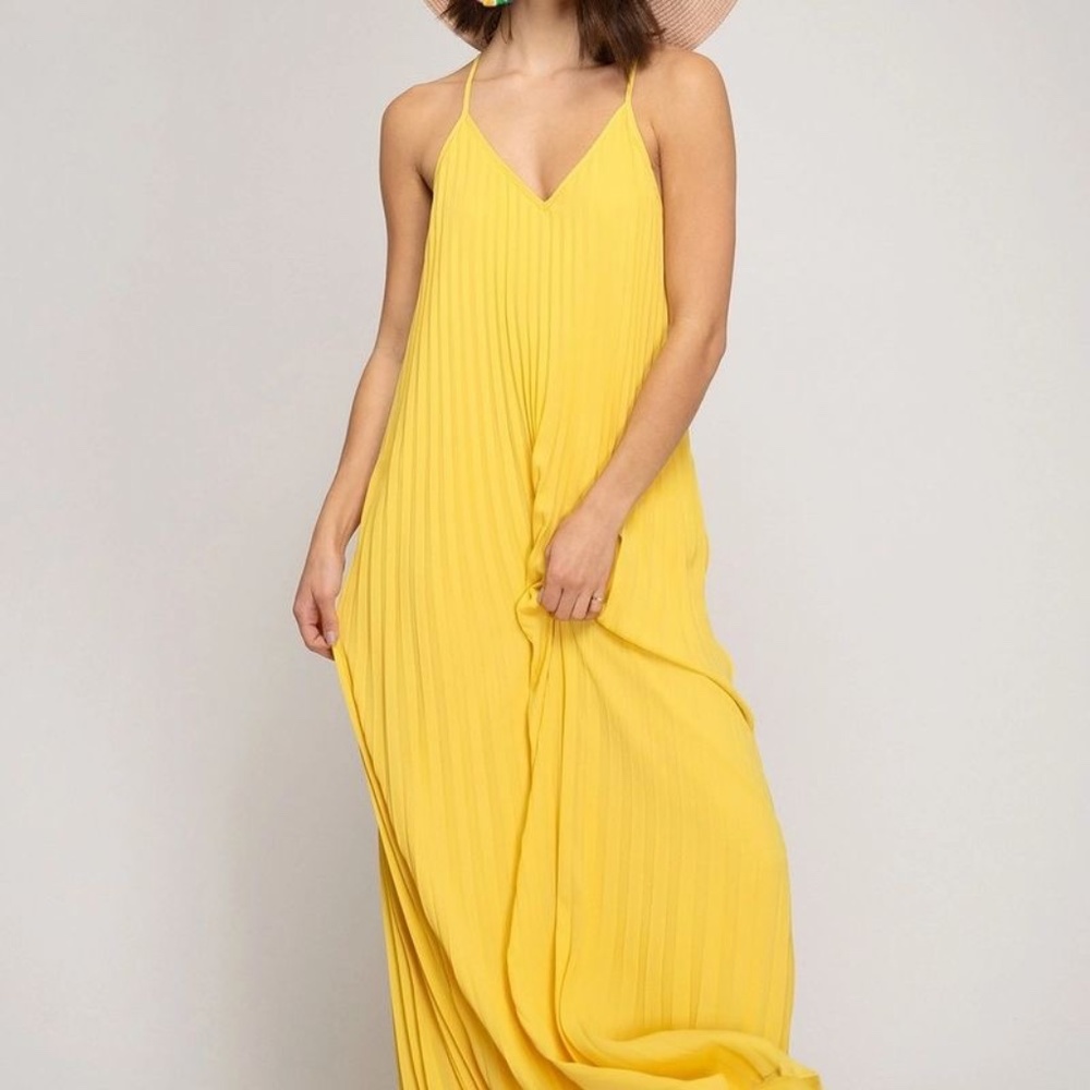 Pleated Maxi Dress